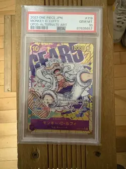 One Piece TCG - Luffy OP05-119 Alternate Art - PSA 10 JAPANESE - Image 1