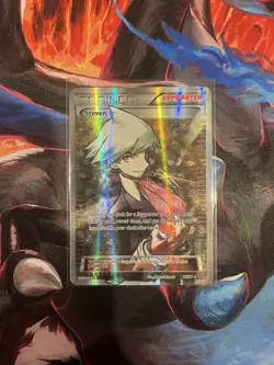 Pokemon TCG Steven Trainer Card Full Art Holo XY Ancient Origins Card 95/98 LP - Image 1