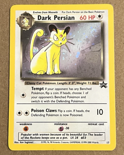 Dark Persian Nintendo Power Black Star Promo Card Near Mint HoloFoil Holo Swirl - Image 1