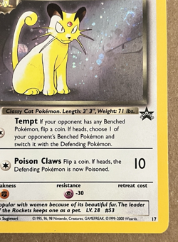Dark Persian Nintendo Power Black Star Promo Card Near Mint HoloFoil Holo Swirl - Image 4