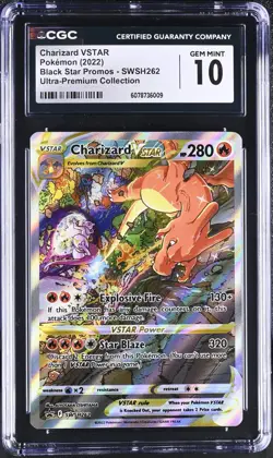 CGC 10 GEM MINT Charizard VSTAR SWSH262 PROMO Ultra-Premium UPC Pokemon Card - Image 1