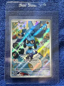 Riolu Scarlet & Violet Full Art Illustration Rare Pokemon TCG Card 215/198 C - Image 1
