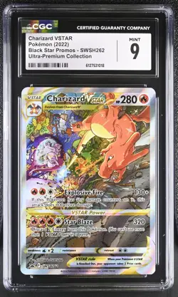 CGC 9 MINT Charizard VSTAR SWSH262 PROMO Ultra-Premium UPC Pokemon Card - Image 1