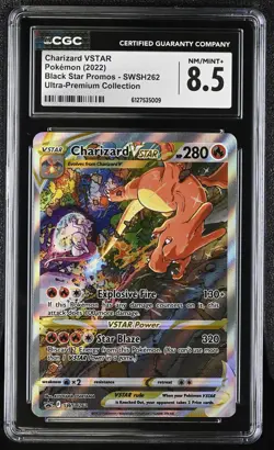 CGC 8.5 NM/MINT+ Charizard VSTAR SWSH262 PROMO Ultra-Premium UPC Pokemon Card - Image 1