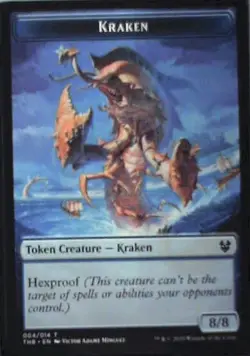 Kraken Token - Theros Beyond Death: #4, Magic: The Gathering Nm R89 - Image 1
