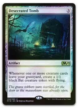 Desecrated Tomb #230 (Foil) (NM) Core Set 2019 M19 Magic MTG - Image 1