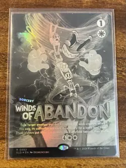 MTG✨WINDS OF ABANDON Full Art BLACK & WHITE 🌈 FOIL✨SLD Twisted Toons MINT BONUS - Image 1
