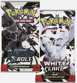 Sealed Black Bolt + White Flare Pokemon SV10.5 Booster Pack Combo New Sealed - Image 1