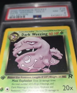 Pokemon Dark Weezing Team Rocket 1st Edition 14/82 Holo Rare 2000 PSA 8 - Image 2