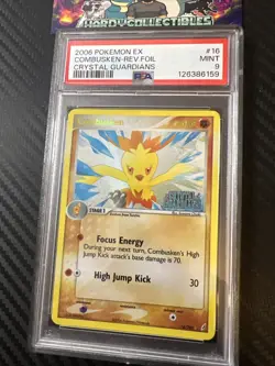 2006 POKEMON EX CRYSTAL GUARDIANS STAMPED #16 COMBUSKEN-REVERSE FOIL PSA 9 - Image 2