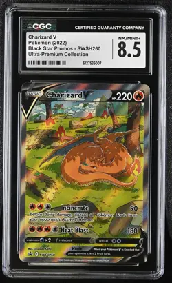 CGC 8.5 NM/MINT+ Charizard V SWSH260 Black Star PROMO Ultra Premium UPC Pokemon - Image 1