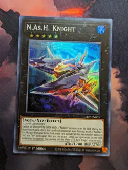 Yugioh N.As.H. Knight LED9-EN003 Super Rare 1st Edition NM - Image 1