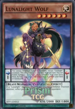 1st Ed Lunalight Wolf SHVI-EN012 Yugioh - Image 1