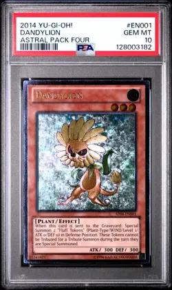 Dandylion Yugioh 2014 AP04-EN001 Ultimate Rare PSA 10 - Image 1