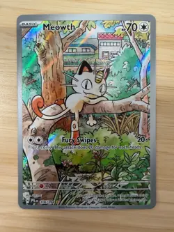 Phantasmal Flames Meowth 106/094 Illustration Rare Pokemon TCG Card NM English - Image 1