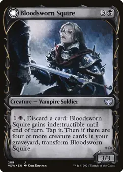 MTG - 4 x Bloodsworn Squire (Showcase) - Playset 4x x4 - ICV Foil - Image 1