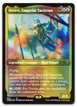 Derevi, Empyrial Tactician (Foil Etched) #518 NM Commander Legends CMR Magic MTG - Image 1