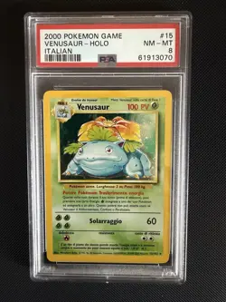 Pokemon 1999 PSA 8 Venusaur Holo Set Base 15/102 Italiano Wotc Arita - Image 1