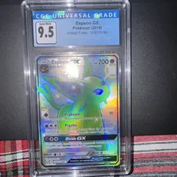 CGC 9.5 Gem Mint Espeon GX Pokemon Hidden Fates #SV60/SV94 Shiny Vault - Image 1