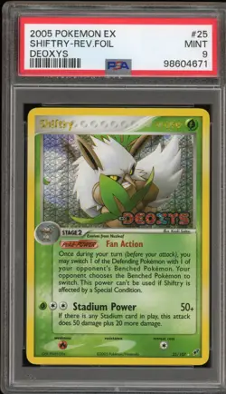 Pokemon Shiftry EX Deoxys Reverse Holo Rare #25 PSA 9 Mint - Image 1