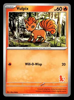 Vulpix My First Battle Charmander Deck Stamp Pokemon NM - Image 1