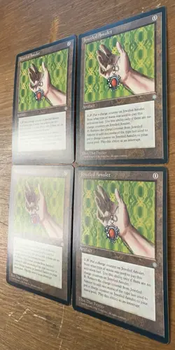 Vintage 1995 MTG English JEWELED AMULET X4 -Ice Age Magic The Gathering Card - Image 3