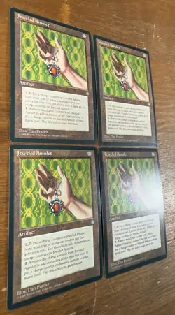 Vintage 1995 MTG English JEWELED AMULET X4 -Ice Age Magic The Gathering Card - Image 4