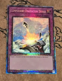 Yugioh Compulsory Evacuation Device RA01-EN069 Prismatic Collector's Rare NM - Image 1