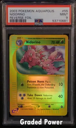 Aquapolis Reverse Holo Nidorino PSA 9 REVERSE HOLO (0681) 55/147 Magic MTG - Image 1
