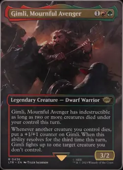 MTG Lord of the Rings - Gimli, Mournful Avenger - Borderless - Image 1