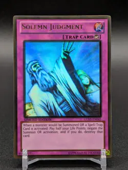 Solemn Judgment - Ghost/Gold Rare - GLD5-EN045 - Limited Edition - LP - Image 1