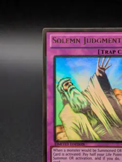 Solemn Judgment - Ghost/Gold Rare - GLD5-EN045 - Limited Edition - LP - Image 2