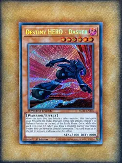 Yugioh Destiny HERO - Dasher SGX1-ENB05 Secret Rare 1st Ed Speed Duel NM - Image 1