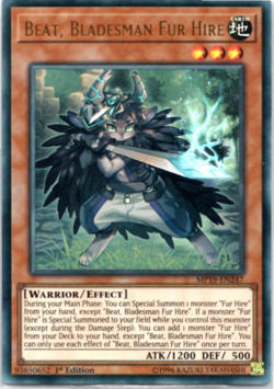 Beat, Bladesman Fur Hire - MP19-EN247 - Ultra Rare - 1st Edition Yugioh - Image 1