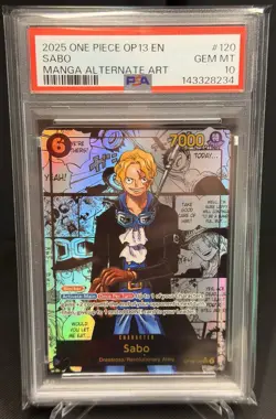 One Piece - PSA 10 - Sabo Manga - OP13-120 - Image 1