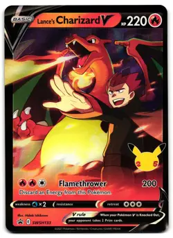 Lance's Charizard V SWSH133 - Sword & Shield Promo Pokemon TCG Holo - LP Card - Image 1
