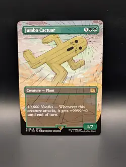 MTG - Jumbo Cactuar - BORDERLESS - Creature (Plant) - FIN #343 - Rare - Image 1