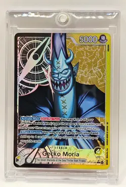 One Piece TCG Gecko Moria Leader OP04-080 SR Alt Art Holo ENGLISH | Mag Case - Image 1