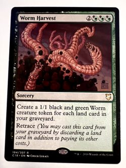 MTG Magic The Gathering Commander 2018 Worm Harvest Rare LP - Image 1