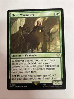 MTG - ELVISH WARMASTER - Lord of the Rings Commander #241 Rare - Image 1