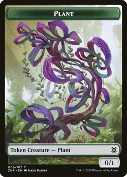 Illusion (006) // Plant (008) Foil Token Zendikar Rising ZNR MTG Magic - Image 2