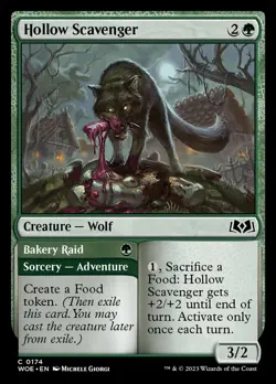 Hollow Scavenger // Bakery Raid Foil (174) Wilds of Eldraine WOE MTG Magic - Image 1