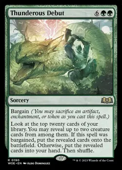 Thunderous Debut (190) Wilds of Eldraine WOE MTG Magic - Image 1