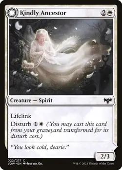 Kindly Ancestor // Ancestor's Embrace Foil (022) Innistrad: Crimson Vow VOW MTG - Image 1