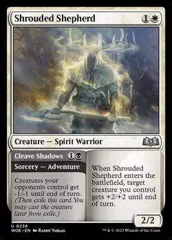 Shrouded Shepherd // Cleave Shadows Foil (236) Wilds of Eldraine WOE MTG Magic - Image 1