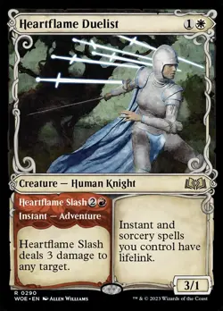 Heartflame Duelist // Heartflame Slash Foil (290) Showcase Wilds of Eldraine MTG - Image 1