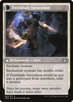 Twinblade Geist // Twinblade Invocation Foil (040) Innistrad: Crimson Vow MTG - Image 2