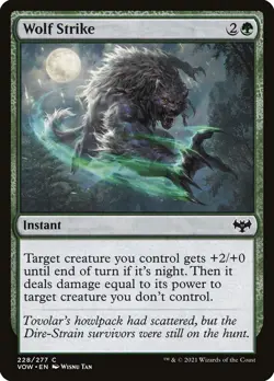 Wolf Strike Foil (228) Innistrad: Crimson Vow VOW MTG Magic - Image 1