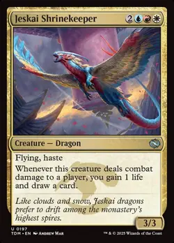 Jeskai Shrinekeeper Foil (197) Tarkir: Dragonstorm TDM MTG Magic - Image 1