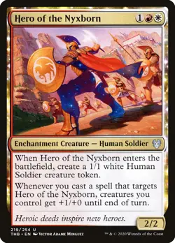 Hero of the Nyxborn Foil (219) Theros Beyond Death THB MTG Magic - Image 1